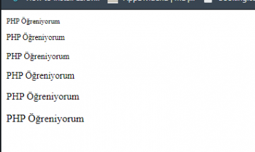 PHP for Döngüsü Örnekleri – Tasarım Kodlama